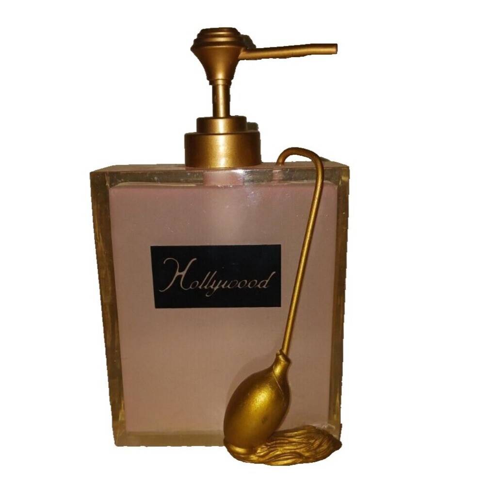 Pink Resin Perfume Bottle soap/lotion dispenser hollywood regency